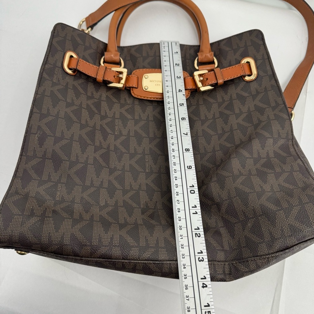 MICHAEL KORS Hamilton Large Shoulder Tote Monogram Brown Bags - Picture 13 of 16